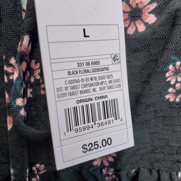 Wild fable long sleeve floral peasant dress Large - Picture 5 of 10